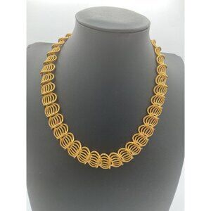 Trifari Gold-Tone Textured Rope Chain Necklace With Shepards Hook Clasp